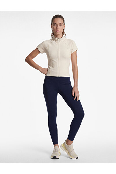 Koton Slim Fit High Collar Short Sleeve Zippered Sports T-Shirt