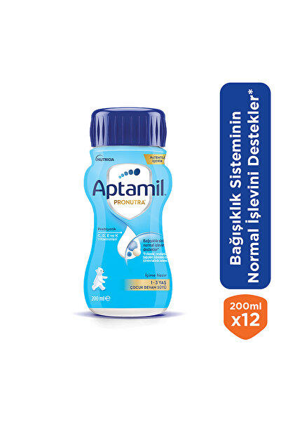 Aptamil 3 İçime Hazır Çocuk Devam Sütü 200 ml x12 1 Yaş+