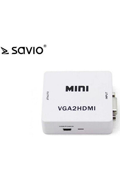 Savio Convertor VGA tată la HDMI mamă Alb 1 buc. CL-110
