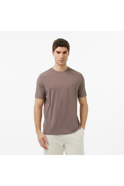 Nautica Erkek Kahverengi Regular Fit T-Shirt