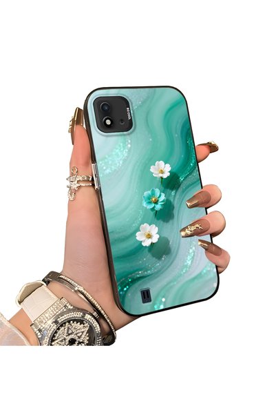 Hontinga Realme C20 Compatible Silicone Edge Hard Back Case Couple Phone Case...