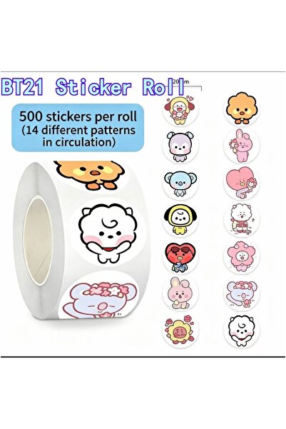 Choice 500pcs 500PCS BT21 Cute Cartoon Stickers K-pop Idol Merch for DIY Phon...