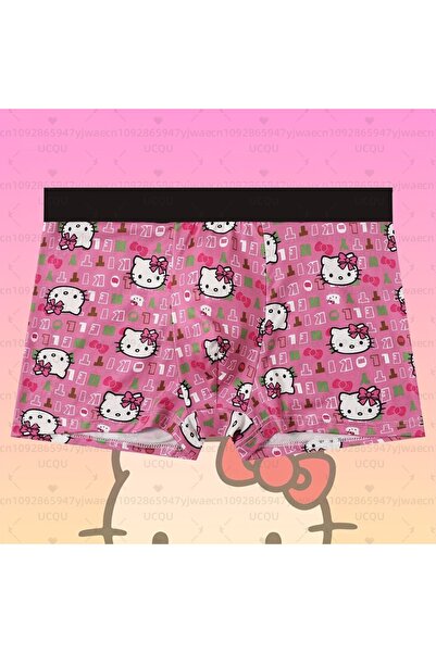 Choice12 XXL Pink 6pcs Hello Kitty Print Men's Sports Boxers Pantie Trunks Un...