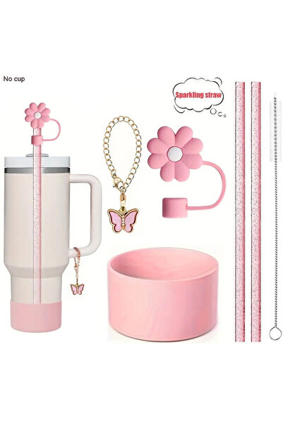 Choice Pink 6pcs Reusable Accessories Set for Stanley 40oz/30oz Tumblers - Bo...