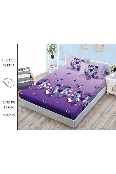 OEM Finet 2-Person 3-Piece Bed Cover with Stretchy 180x200 cm, Model G-62