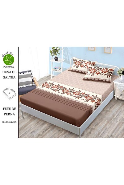 naniland.ro Husă de Pat Finet 2 Persoane 3 Piese cu Elastic 180x200 cm, Model...