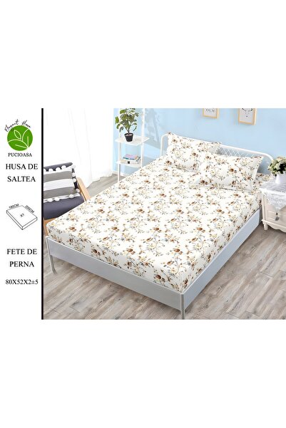 naniland.ro Husă de Pat Finet 2 Persoane 3 Piese cu Elastic 180x200 cm, Model...