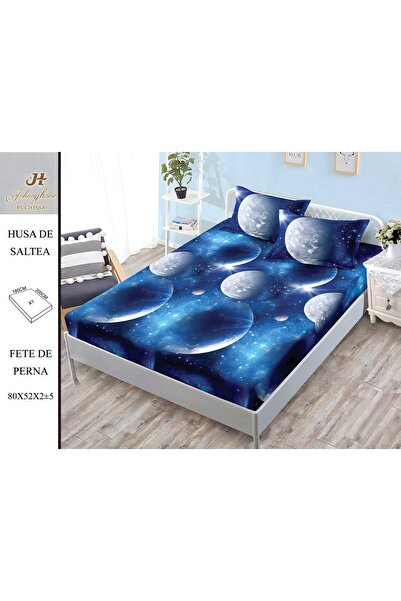 naniland.ro Husă de Pat Finet 2 Persoane 3 Piese cu Elastic 180x200 cm, Model...