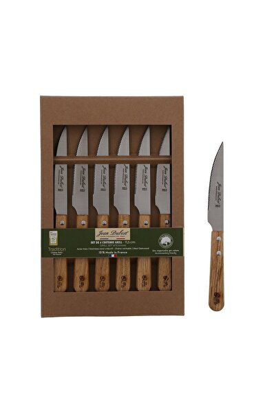 Jean Dubost 6 cutite de carne - lemn de stejar - ambalaje kraft /