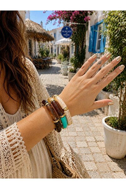 GMN COLLECTION YENİ SEZON YENİ SERİ SUMMER FASHİON 3LÜ PARLAK SEDEFLİ LASTİKL...