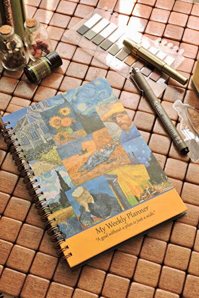 Nova Crafts Van Gogh Spiral Agenda Portraits Collage Activity Timeless Agenda...