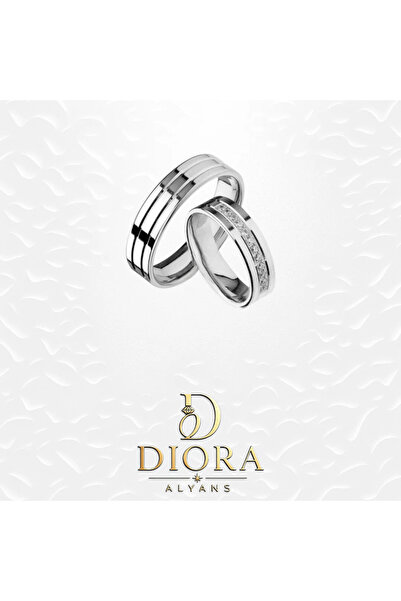 DİORA ALYANS İÇİ DOLU 925 AYAR 6 MM GÜMÜŞ ALYANS ÜRÜN ÖZEL EL İZİ ZİRKON TAŞ ...