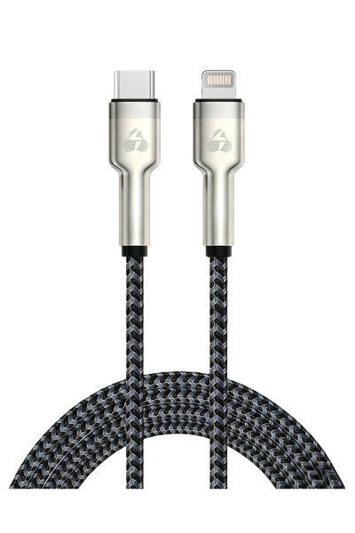 POWERTECH καλώδιο Lightning σε USB-C PTR-0200, PD 27W, 480Mbps, 1m, μαύρο/γκρι