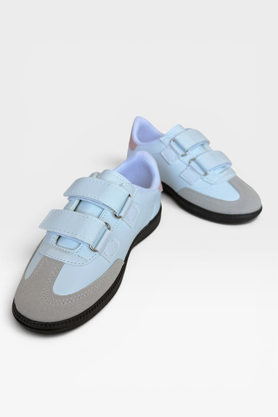 Liger Unisex Velcro Comfortable Lightweight Children's Sports Shoes White - Powder