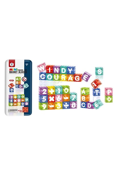 Blue Toys Μαγνητικά Τουβλάκια Ψηφιακό Αγγλικό Παζλ Ταξιδιού 40 τεμάχια (MKX97...