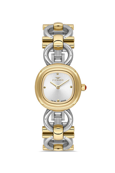FERRO Yellow and Silver Steel Cord Women's Wristwatch Fl40175A-D 3 Atm Water ...