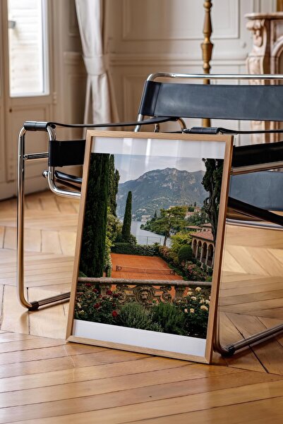 Postifull Tennis Court and Landscape Poster, Wooden Framed Poster, Old Money ...