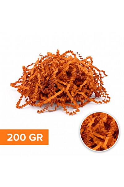 MEG TASARIM DÜNYASI Orange Color Zigzag Crinkled Paper 200 Gr - Decorative Bo...