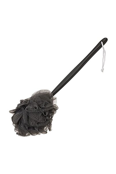 Jumbo Burete de Baie Plasa Negru cu Maner 39cm | Burete de baie cu maner pent...