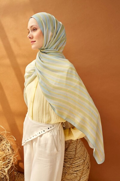 Silk Home Riva Shawl Tencel Line Baby Blue