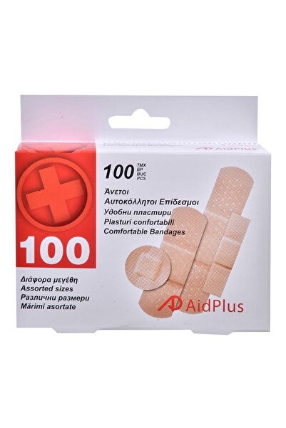 Jumbo Plasturi Clasici, 100 buc, protectie igienica pentru rani mici, zgariet...