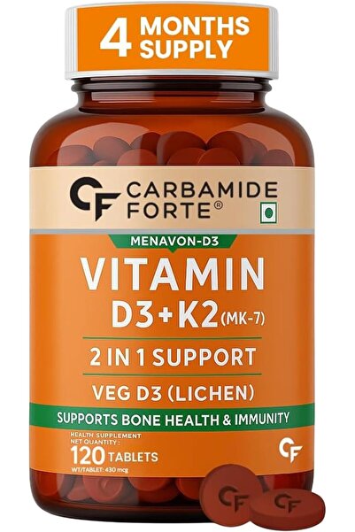 Carbamide Forte Vitamin D3 K2 | Vitamin K2 MK7 Supplement for Bone & Heart He...