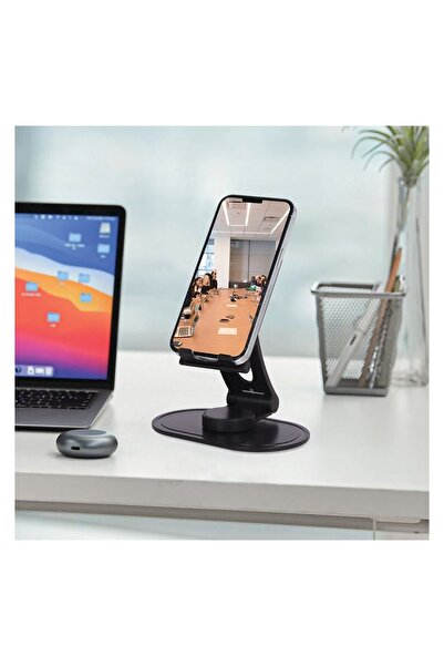 Jumbo Suport Pliabil și Rotativ pentru Telefon Mobil, Negru, Portabil și Regl...