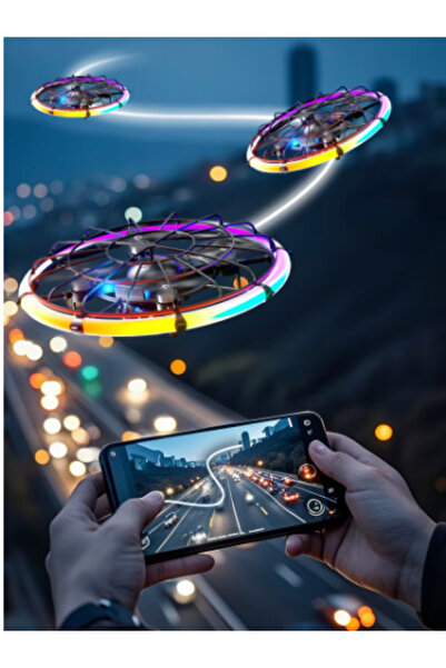 Unico LED Işıklı UFO Drone Uzaktan Kumandalı HD Kameralı Eğlence ve Hobi ve O...