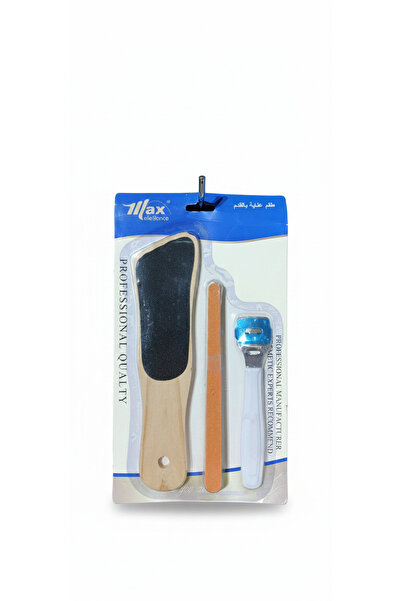 max elegance 3Pcs Foot Care Kit Wooden Foot File Callus Remover Nail File