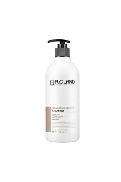 Korean FLOLAND Șampon Premium Silk Keratin – Fără Sulfați și Parabeni, Par de...