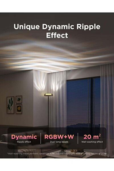 Govee Uplighter Floor Lamps Tri-Zone Independent, RGBIC Warm&Cold White Ripple Lighting Lamp Works with Matter and Alexa, 80+Scene Modes- H60B0