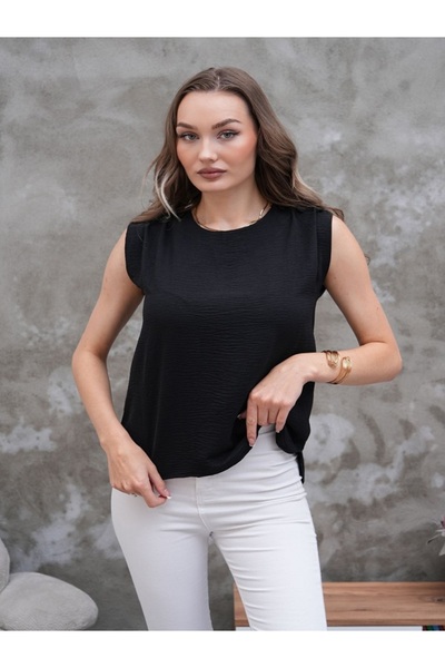 MİRVE BUTİK Bluz with Pleated Shoulders and Button Details