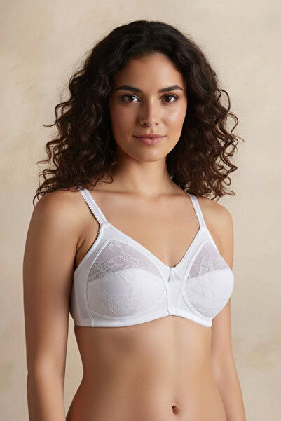 Yeni İnci Women'S, Wire-Free, Lace, Gathering Bra (with Stocking Gift)