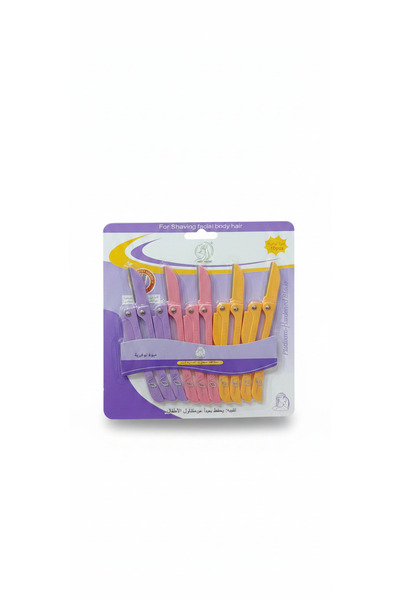 Soft Velvet Facial and Eyebrow Razor Blades Set for Women 10 Pieces