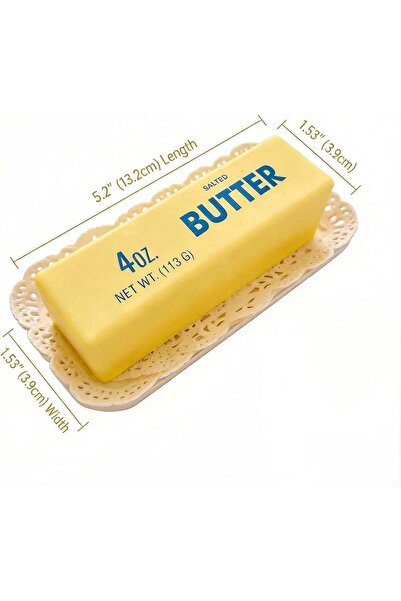 CYTHERIA Butter Shaped Socoche Squeeze Toy, Butter Shaped Soft Squishy Toy, A...
