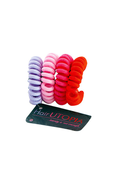 HAIRUTOPIA Λαστιχάκια μαλλιών σε διάφορα χρώματα, 4 τεμάχια