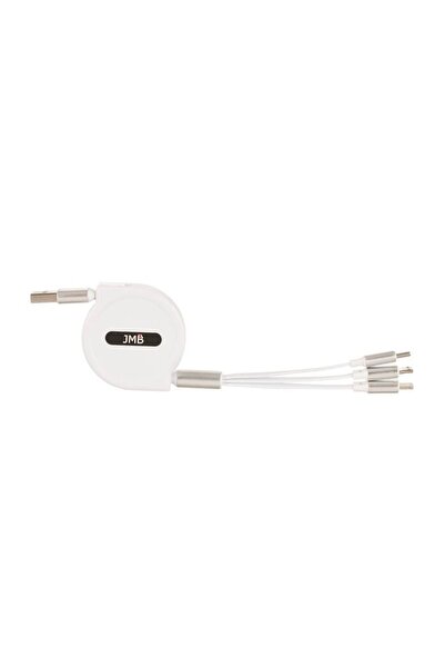 Jumbo Cablu de încărcare 3 în 1 extensibil, Type-C, Micro USB și 8Pin, 1.2 m