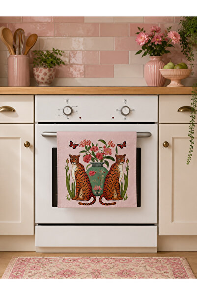Skhome Decorative Digital Printed Fabric Oven Cover and Ornament Kitchen Deco...