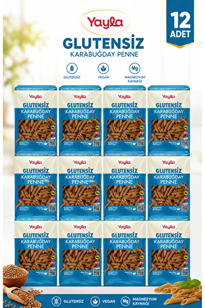 Yayla Glutensiz Karabuğday Penne Makarna 400 Gr 12 Adet