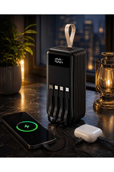 ikel elektro ACL 80000 mAh Powerbank 22.5W Hızlı Şarj Dahili USB-C Lightning ...