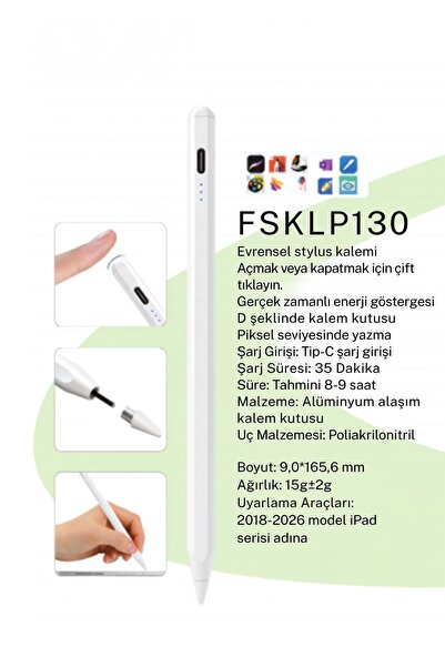 Fuchsia Android Samsung A9 A9 Plus A11 A11 Plus Uyumlu P130 Premium Universal Dokunmatik Tablet Kalemi