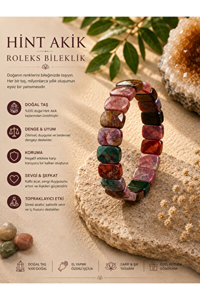 OSMANLI DEĞERLİ TAŞ Certified Indian Agate Rolex Bracelet