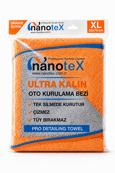 Nanotex ® Pro Detailing Towel 50x70cm Orange Edition 700 GSM Çift Taraflı Mik...