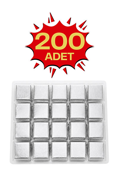 Bubi Çikolata Gümüş Sargılı Sütlü Madlen 200 Adet İkramlık Çikolata