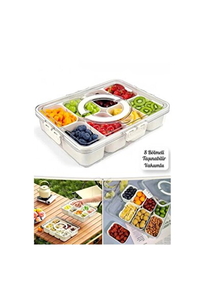 Empressco 8 Compartment Portable Storage Container, Breakfast Organizer, Prac...
