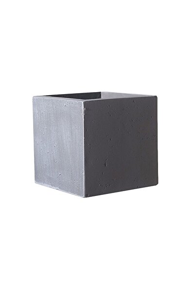 SUPERGREENS Γλάστρα Πήλινη Τετράγωνη "Rocky" Γκρι XL 50x50x50 εκ.