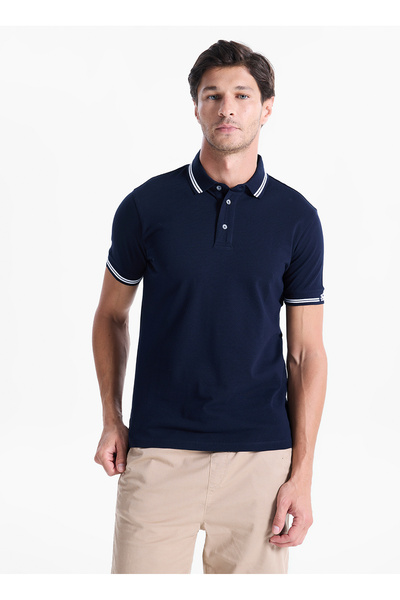 Ted Baker Lacivert Erkek T-Shirt TBMRTS1009