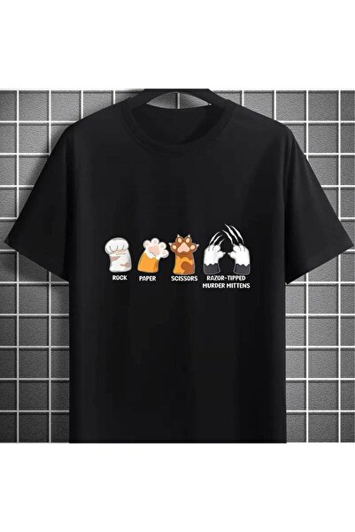 212Wear قميص رجالي بطبعة قطة، قميص صيفي بأكمام قصيرة وياقة مستديرة مع طبعة مخ...