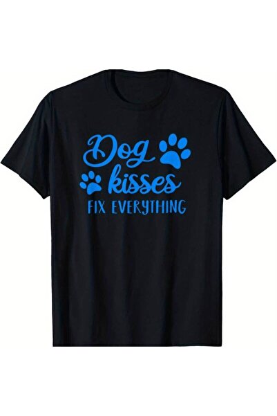 2mcup تي شيرت Kisses Fix Everything Cute Dog Mom مصنوع من قماش كلاسيكي كاجوال...