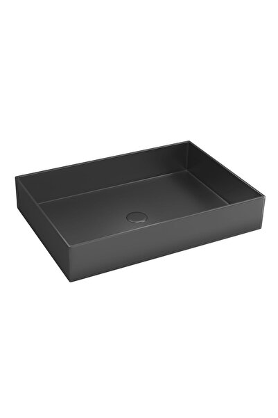 Karag Saturn Νιπτήρας επικαθήμενος ανοξείδωτος Gun Metal 55x38x10cm